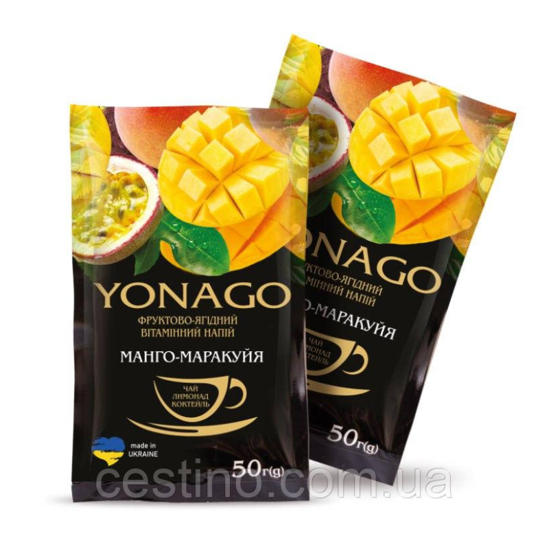 Концентрат напою Чай Манго-Маракуйя Йонаго, 50г, Концентрат напою Чай Манго-Маракуйя Йонаго, 50г,