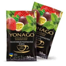 Концентрат напою Чай Полуниця-Маракуйя-М`ята Йонаго, 20х50г,
